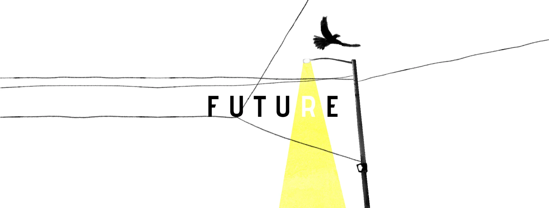 FUTURE — artwork for the track from the MINORITY album: a bird on a wire above a streetlamp