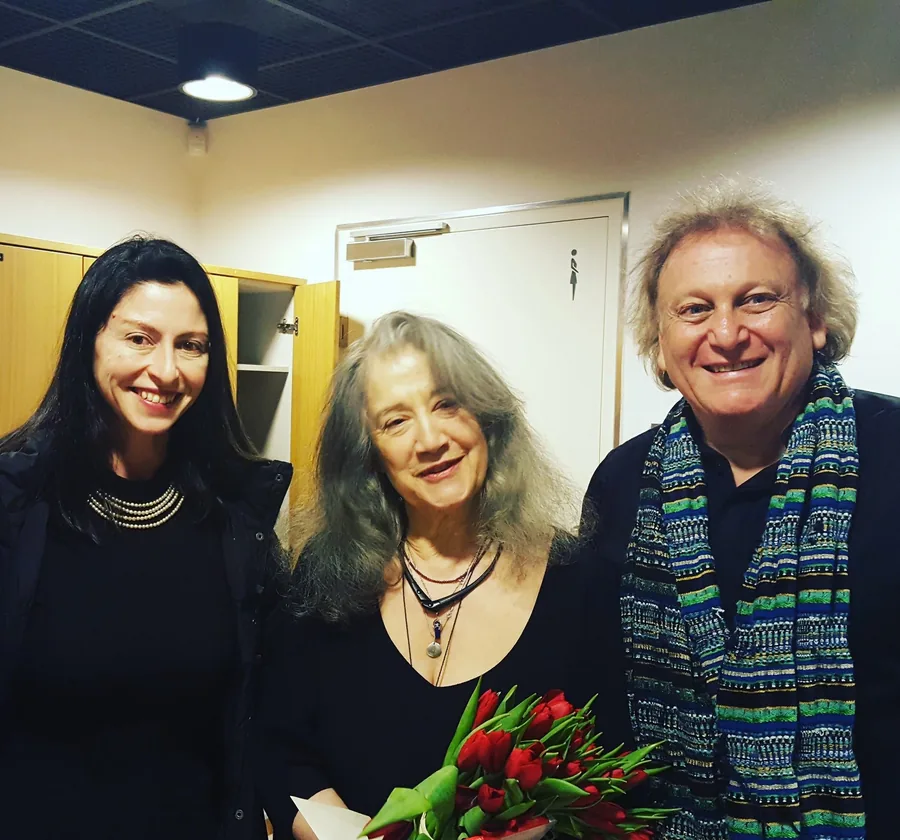 with Michael Guttman and Martha Argerich, POLIN Music Festival