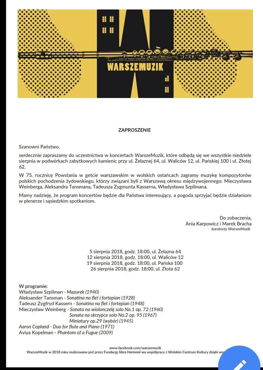 Fantom of the Fugue, Hashtag Ensemble, Warsaw