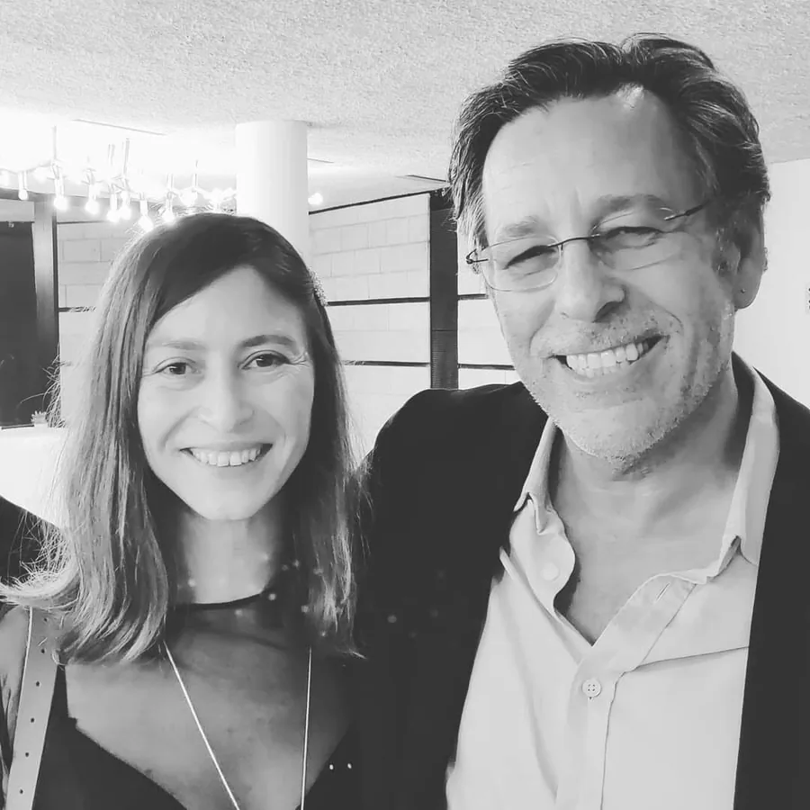 with Steven Sloane after the Ode to Jerusalem premiere