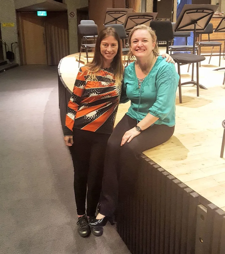 with Ligia Amadio, Flute Concerto